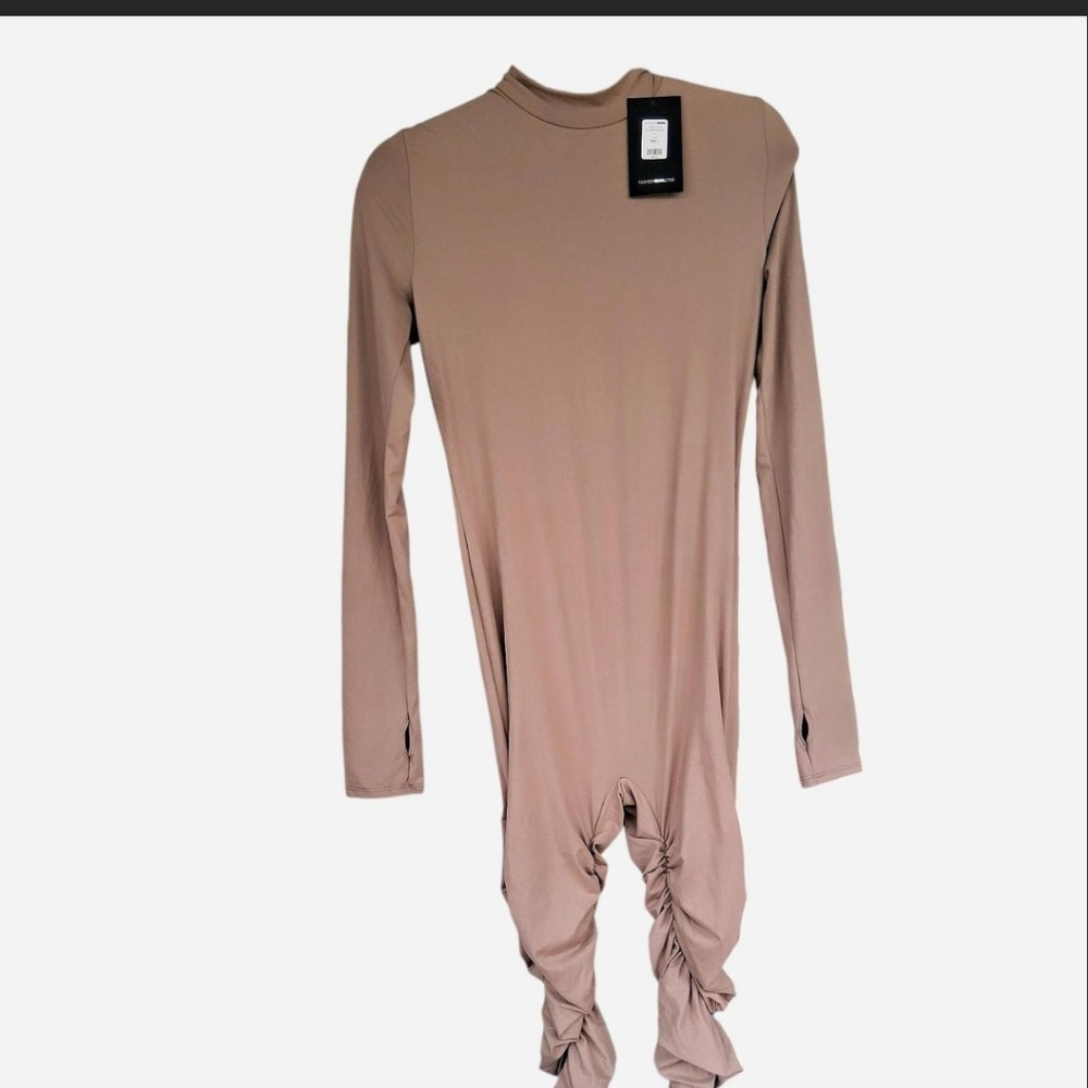 Fashion Nova Tan Jumpsuit